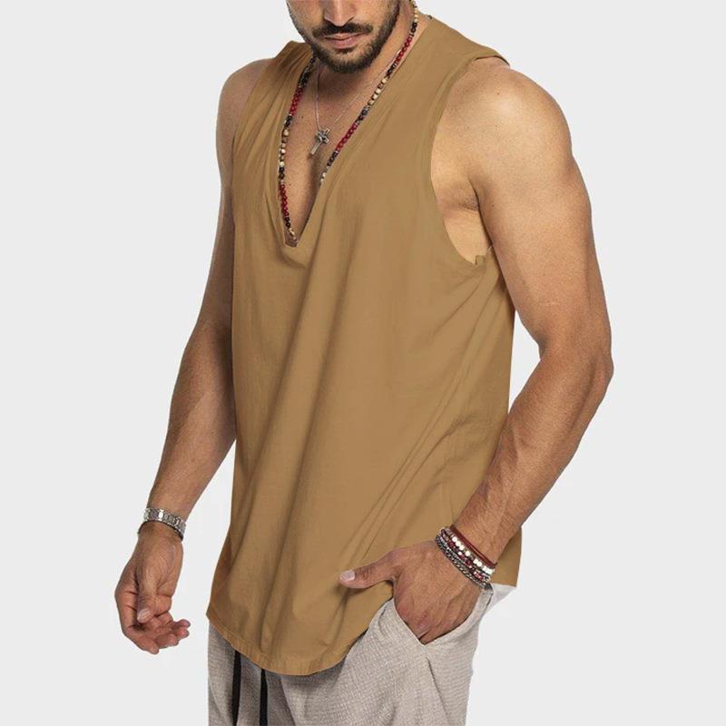 Casual Sleeveless Sports Vest Dark gray