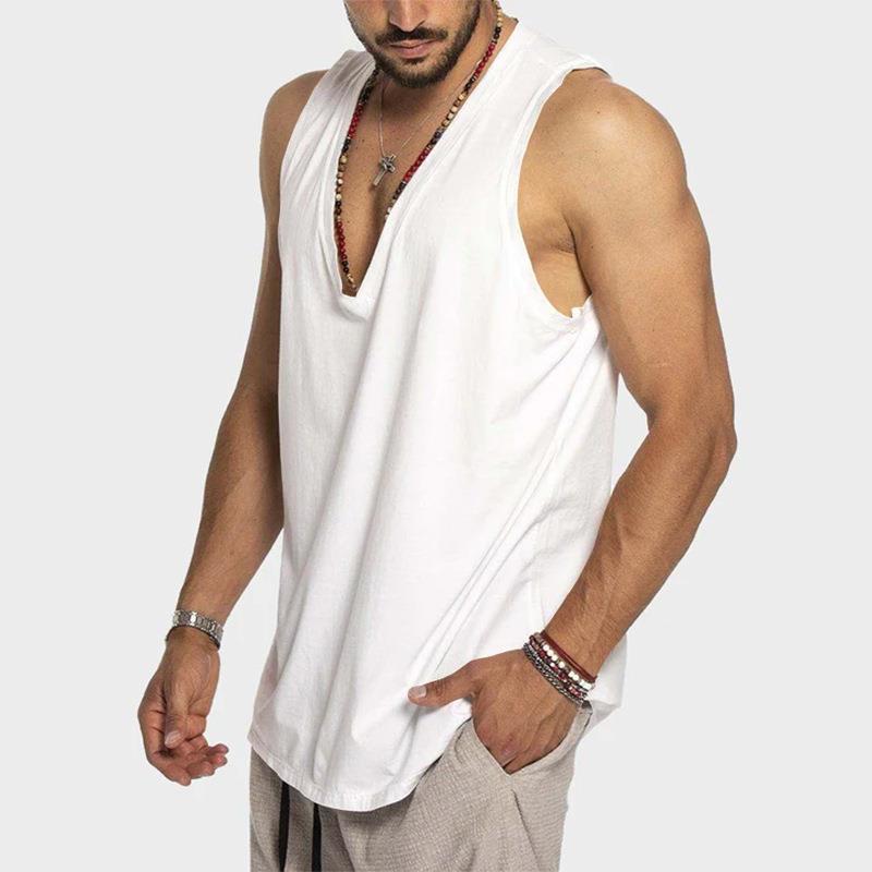 Casual Sleeveless Sports Vest Dark gray