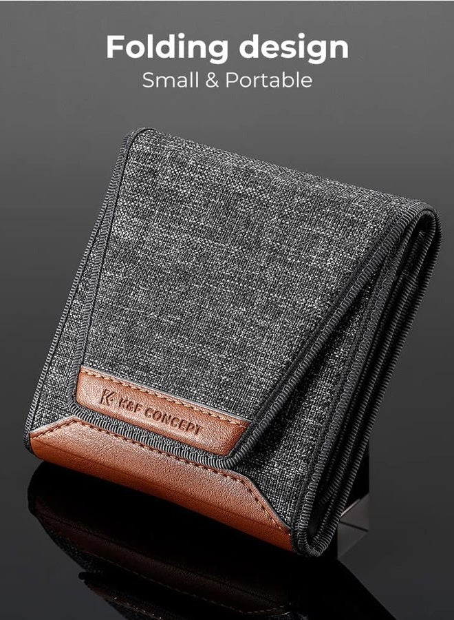 K&F Concept Optics Lens Filter Case, Holds 3 Filters Up to 62mm, Water & Dust Resistant Durable Protective Case, Folding Carry Pouch for Round or Square Filters for Canon Nikon Sony Camera Filters - Image 2