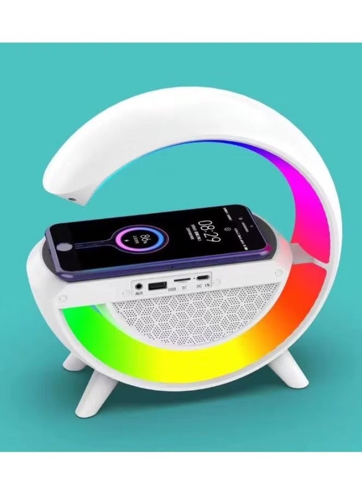 Dream Zone 3 in 1 2023 Smart Bluetooth Speaker Projection Lamp Wireless Charging Sunrise Wake-up Lamp Pickup Ambience Desk Lamp - Image 2