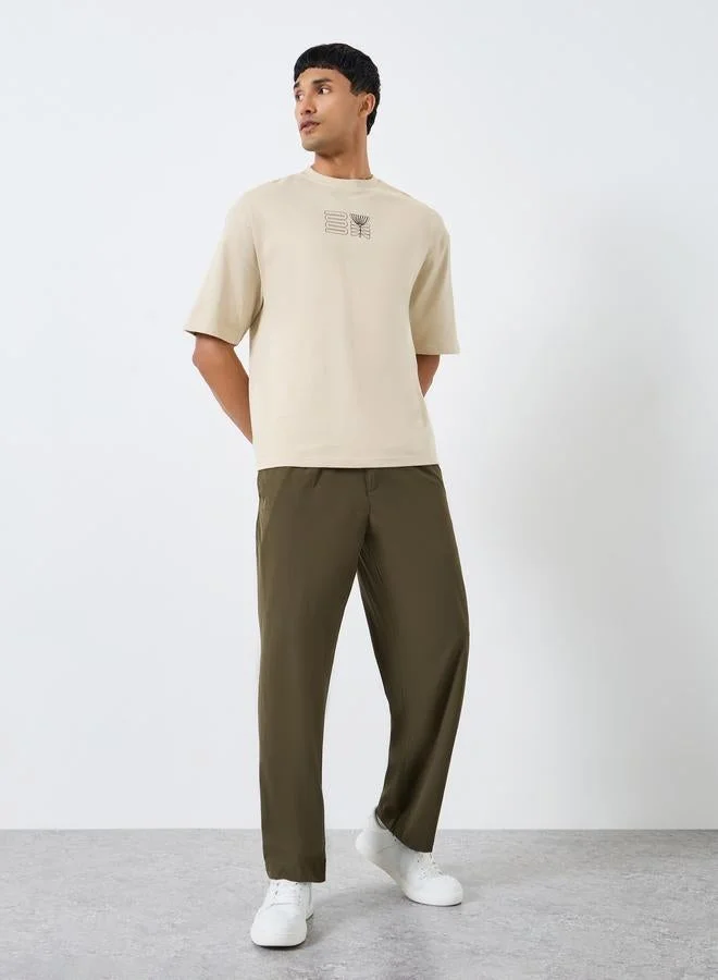 ستايلي تيشيرت واسع بطبعة جرافيك