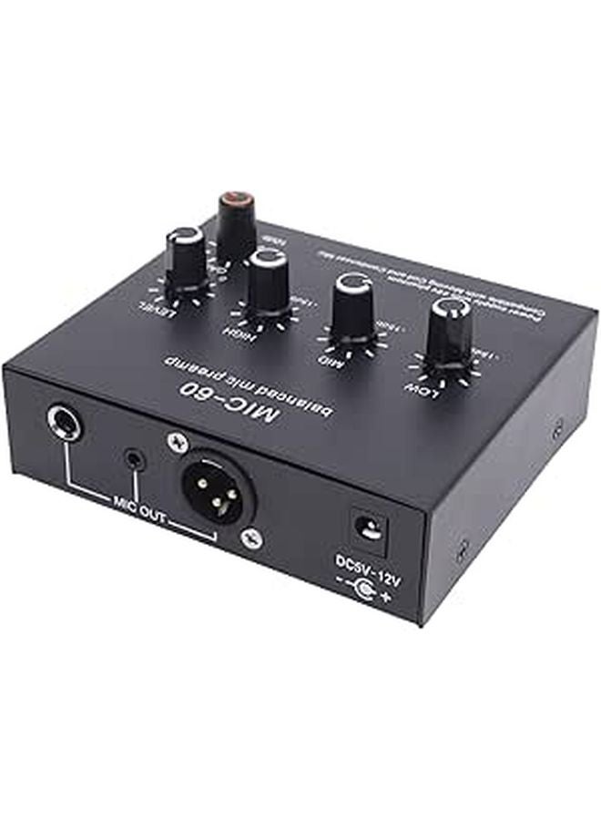Advanced Microphone Preamp with 48V Phantom Power XLR Output for Studio Recording and Live Streaming - Image 1