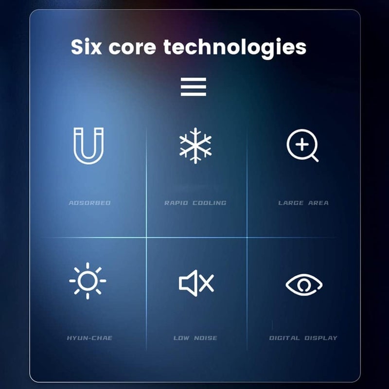 X42 Shelf Radiator Tablet Cooler RGB Coloured Light 10 cm Semi-Conductor Magnetic Cooler Cooling Fan for Tablet - Image 4