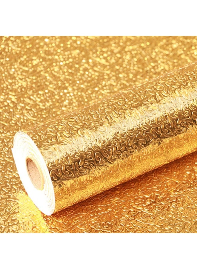 Kitchen Backsplash Wallpaper Golden Self Adhesive Oil-Proof Heat Resistant Wall Sticker for Countertop Table  - Image 1