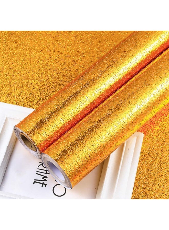 Kitchen Backsplash Wallpaper Golden Self Adhesive Oil-Proof Heat Resistant Wall Sticker for Countertop Table  - Image 4