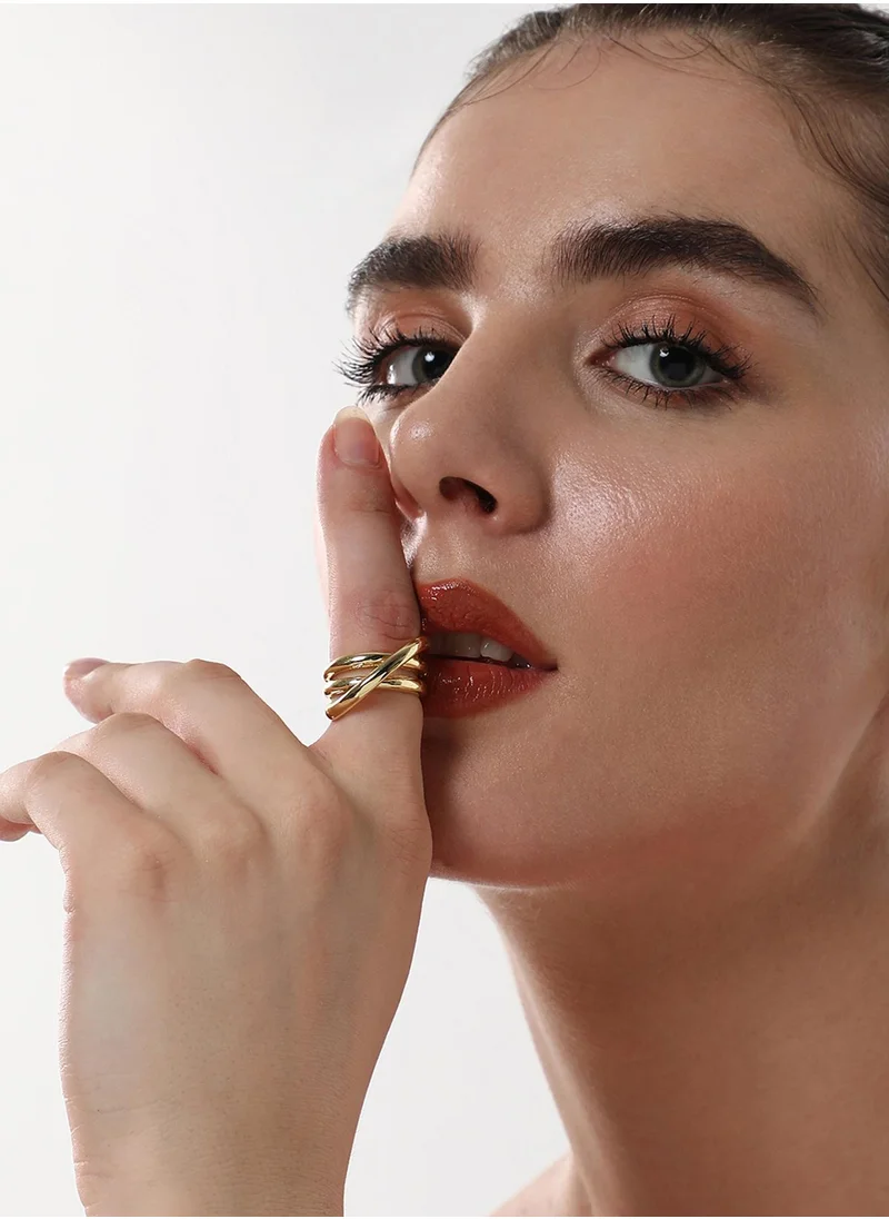 SOHI Adjustable Contemporary Finger Ring