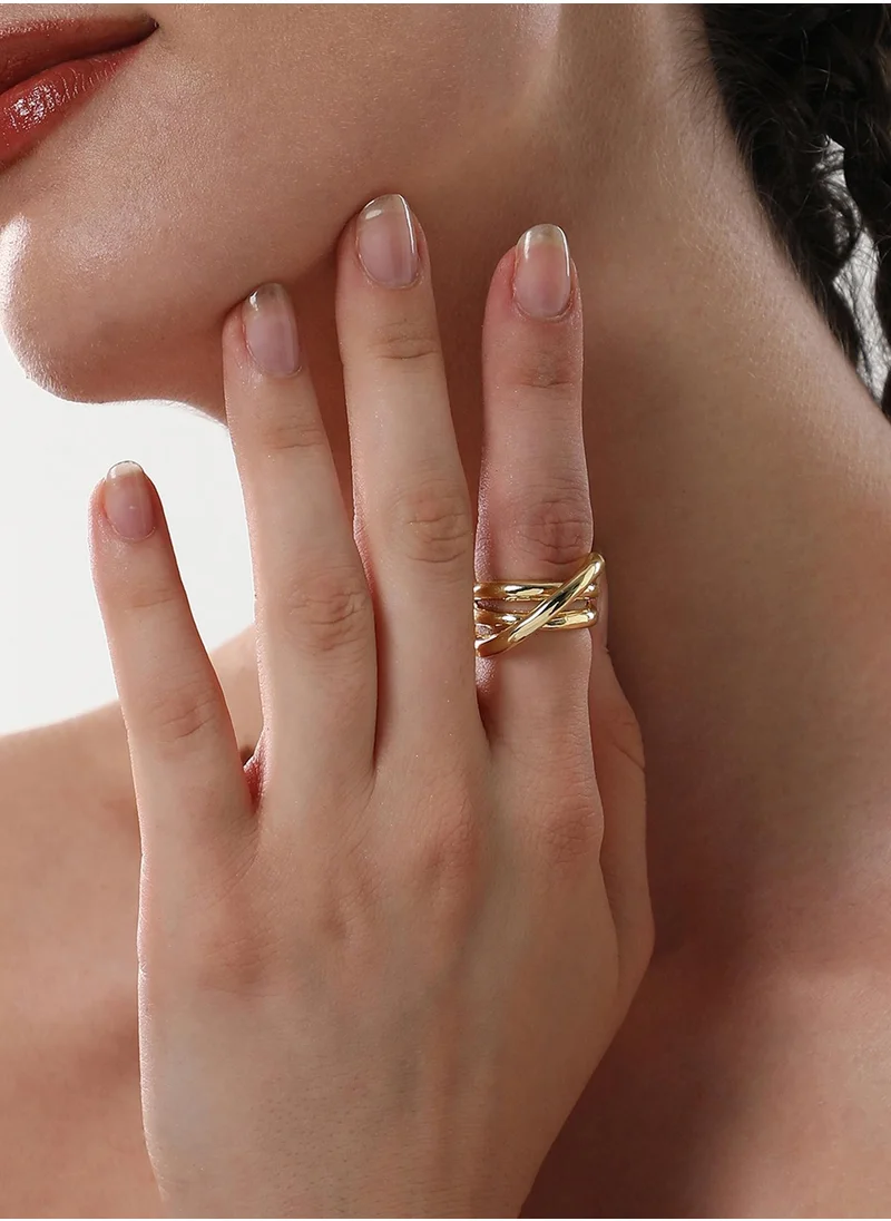 SOHI Adjustable Contemporary Finger Ring