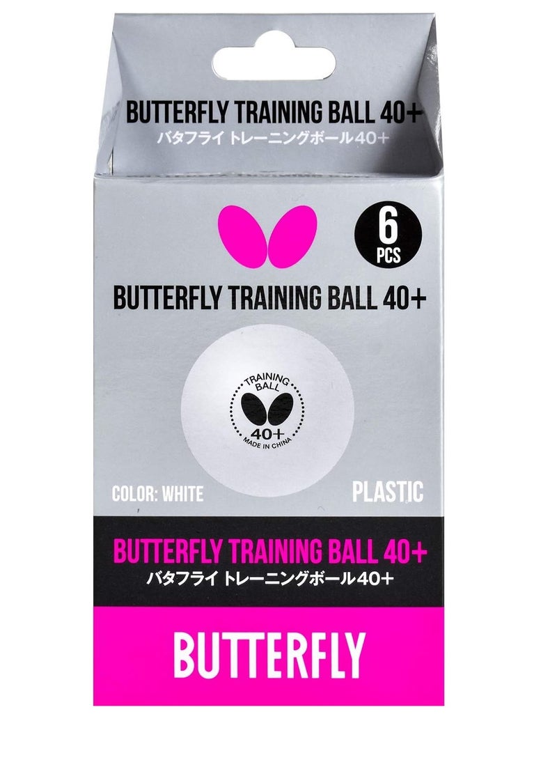 BUTTERFLY طقم كرات تدريب تنس الطاولة من باترفلاي - 6 كرات - مشابهة لكرات الثلاث نجوم ومثالية لتدريب متعدد الكرات 4906901209787 - Image 1