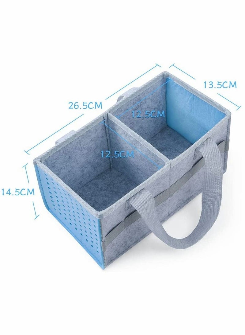 Bag for Toniebox Tasche Kids Starter Set Holds 30 40 Tonies Figures and Audio Carrying Bag with Handle for Toniebox for Toniesbox Accessories Travel Bag for Tonies Audio Characters(Blue grey) - Image 2