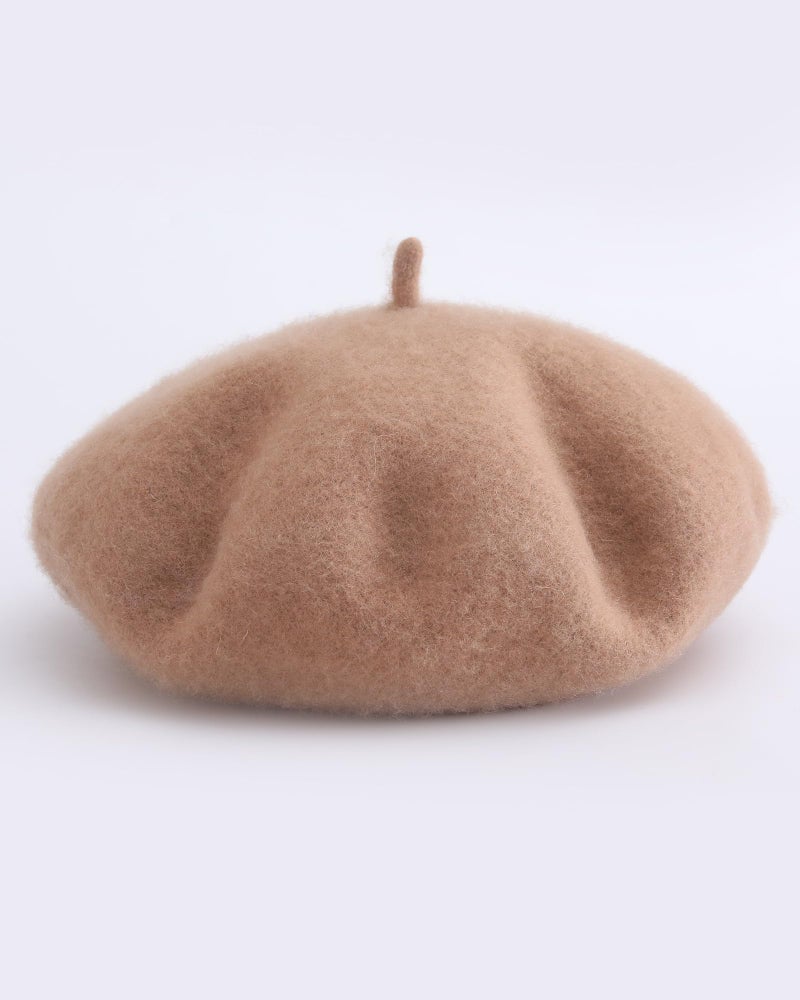 CKYPTFK Beret Hats for Women Holiday Wool French Style-Sky Camel Church Hat-Clueless Outfit & Men's Beret - Image 2