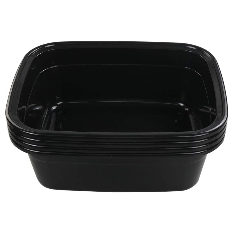 Vababa 4-pack Black Plastic Dish Pan/Wash Pan Basin  Set of 4 - Image 4