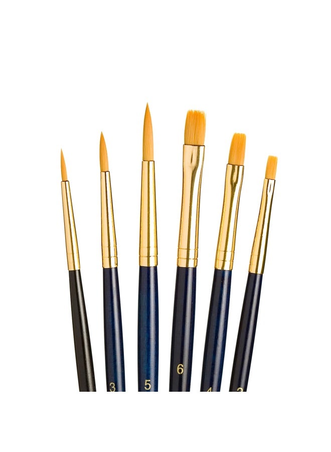Art And Brush Synthetic Gold Taklon Real Value Brush Set  - Image 1