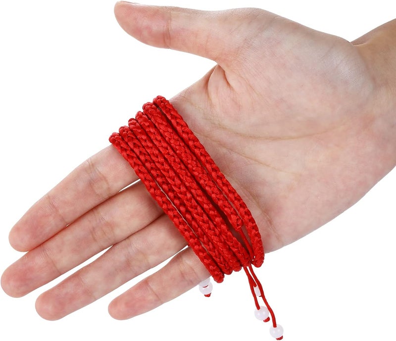 كلاراكو مجموعة من 6 قطع من الأساور الحمراء، أساور حبل أحمر قابلة للتعديل، أساور معقودة على طراز الكابالا، أساور حماية مصنوعة يدويًا، أساور صداقة وحماية، تجلب الحظ السعيد، الصداقة، التخرج، أعياد الميلاد، وللأحباب. - Image 2
