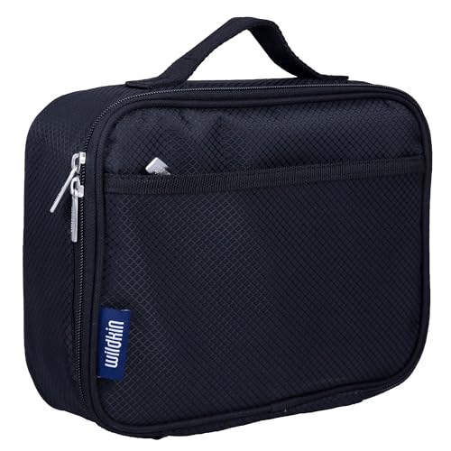Wildkin Kids Insulated Lunch Box – Durable and Reusable for School & Travel - Rip-Stop Black - Image 1