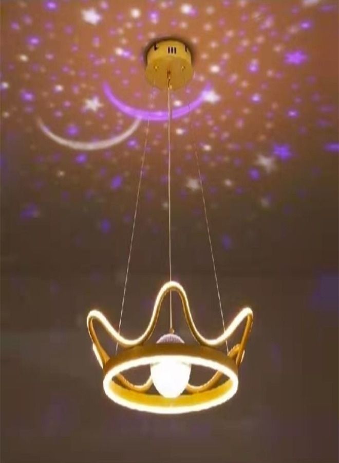 C&C Home 1-Piece New Design Crown Shape LED Chandelier Ceiling Light Fixture Ceiling Lamp for Kid's Bedroom  - Image 3