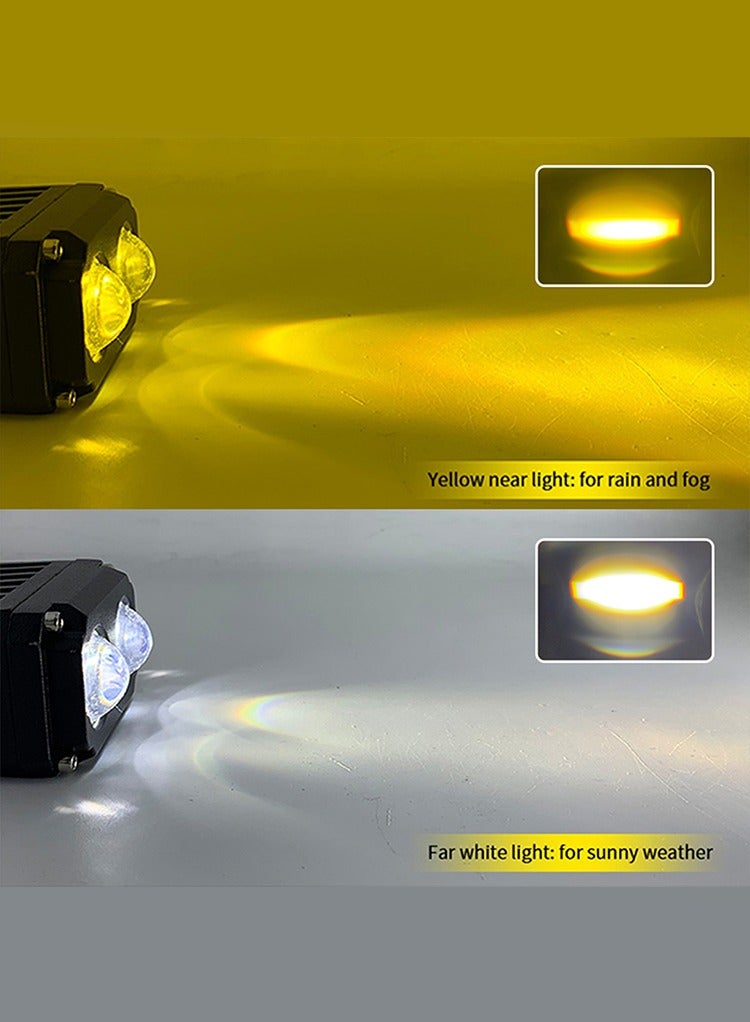 MR.SMART Mr Smart Dual-Colour LED Spotlight, 12V-80V Universal, 1000m+ Range, Yellow and White Modes, Waterproof - Image 2