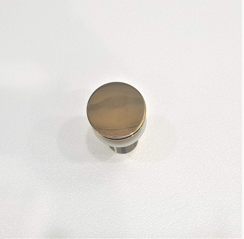 InArt Golden Finish Pop-up Brass Basin Drainer/Waste Coupling/Waste Kit for Bathroom Wash Basin/Vessel Sink Gold Color 5 Inch Brass Full Threaded Pop Up Waste Coupling 32 MM - Image 2