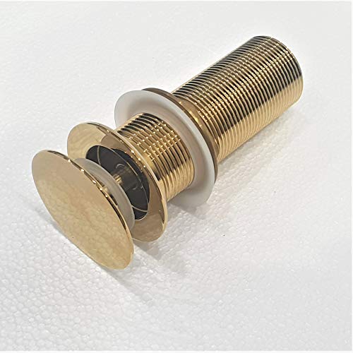 InArt Golden Finish Pop-up Brass Basin Drainer/Waste Coupling/Waste Kit for Bathroom Wash Basin/Vessel Sink Gold Color 5 Inch Brass Full Threaded Pop Up Waste Coupling 32 MM - Image 3