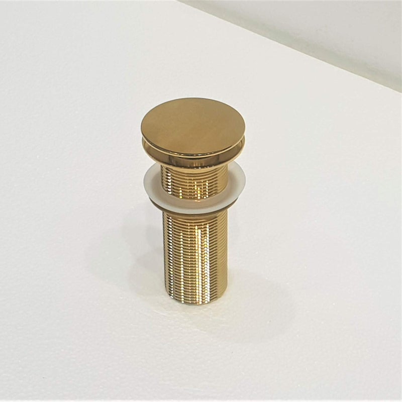 InArt Golden Finish Pop-up Brass Basin Drainer/Waste Coupling/Waste Kit for Bathroom Wash Basin/Vessel Sink Gold Color 5 Inch Brass Full Threaded Pop Up Waste Coupling 32 MM - Image 4