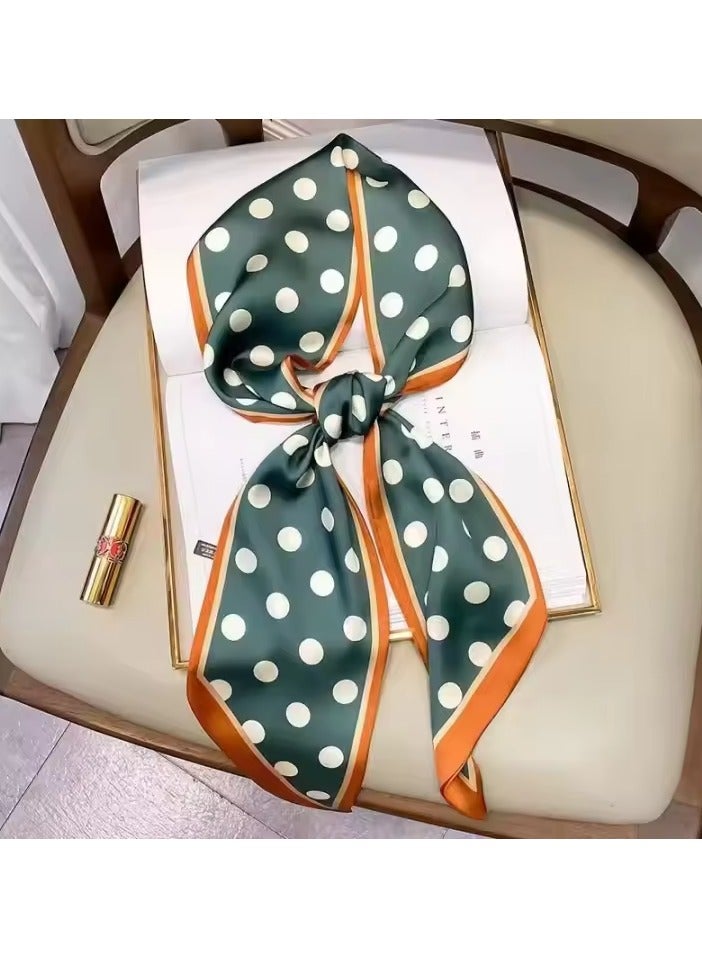 OLUDENIZ Women's Elegant Silk Scarf – Long Skinny Printed Fashion Accessory