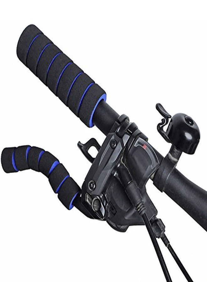 Futaba Anti-slip Mountain Handlebar Sleeve Bike Grips - Blue -Pack of Four - Image 2