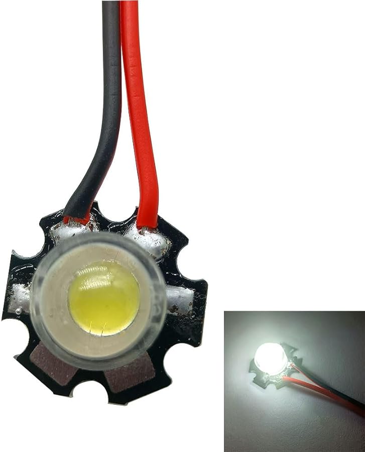 10 Pack 3W 700mA COB LED Chip Light Bulb Cool White 6000K 45 Degree With Bracket - Image 4