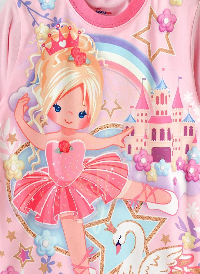 babyqlo Ballerina Princess Glow-in-the-Dark Pajama Set for Girls