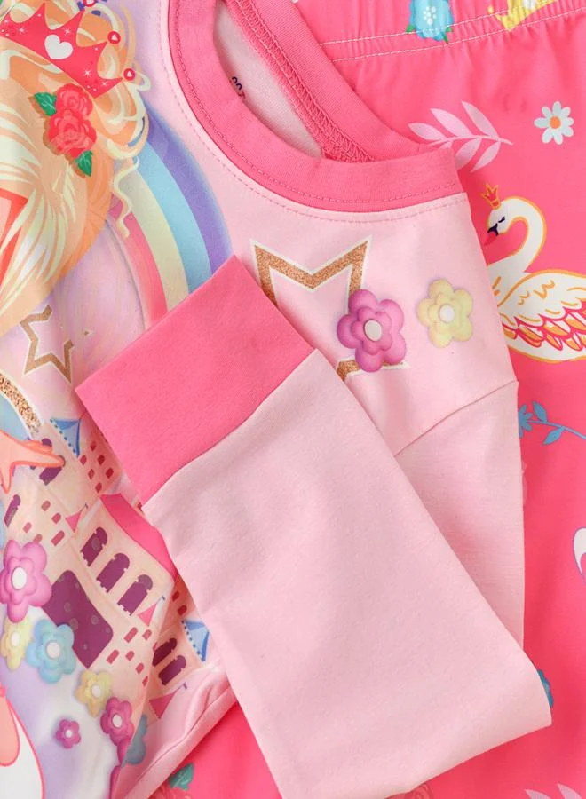 babyqlo Ballerina Princess Glow-in-the-Dark Pajama Set for Girls