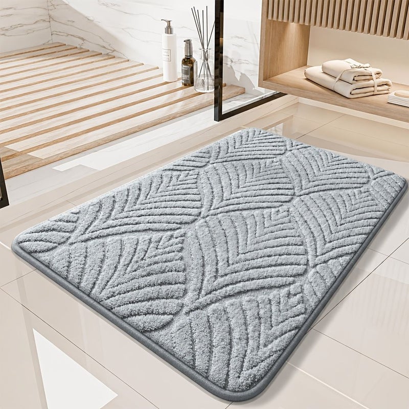 Plush Non Slip Bath Rug Camel 15.75x23.62 Inch Soft Thick Fluffy Shower Mat with PVC Backing Absorbent Microfiber Floor Mat for Bathroom Bedroom Kitchen Living Room Modern Home Decor - Image 5