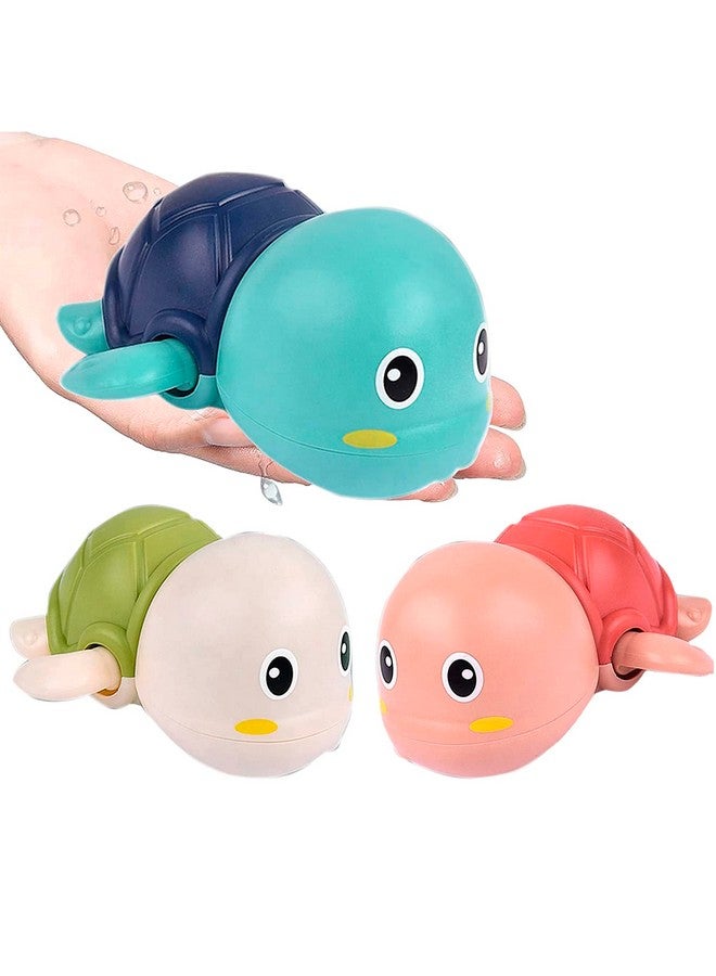 WISHKEY Pack of 2 Swimming Turtle Bath Toy for Babies, Floating Toys for Kids Tub, Cute Bathing Toys for Toddlers, Bathtub Toys for Baby Boys & Girls, Bathing Toys for Baby for 0-3 Years (Multicolor) - Image 1