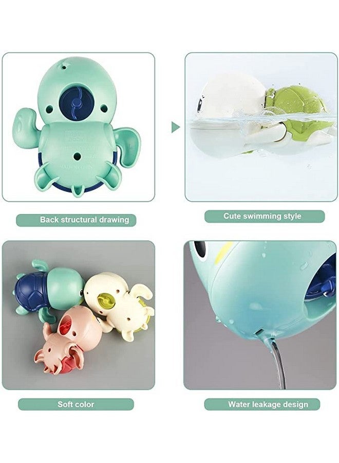 WISHKEY Pack of 2 Swimming Turtle Bath Toy for Babies, Floating Toys for Kids Tub, Cute Bathing Toys for Toddlers, Bathtub Toys for Baby Boys & Girls, Bathing Toys for Baby for 0-3 Years (Multicolor) - Image 3