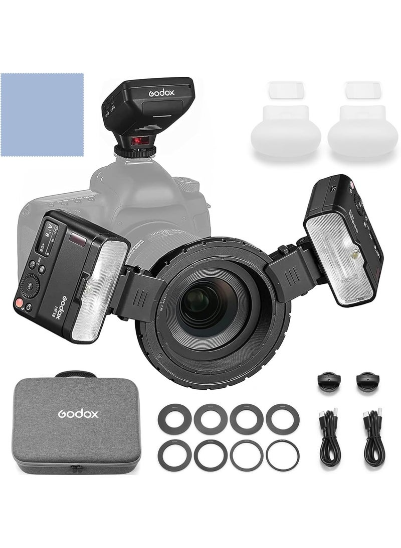 GODOX MF12-DK1 Dental Flash Kit for Sony – 2-Light TTL Macro System with X2T-S Trigger and Accessories - Image 1