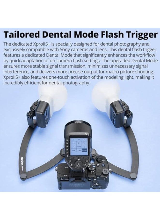 Godox - GODOX MF12-DK1 Macro Flash Kit, 2.4G Wireless Control, Dentists Mode, Built-in Lithium Battery As an Off-Camera TTL Flash, Compatible for Sony, with XproIIS Trigge + Dentists Trigger and MF-DB Stand - Image 1
