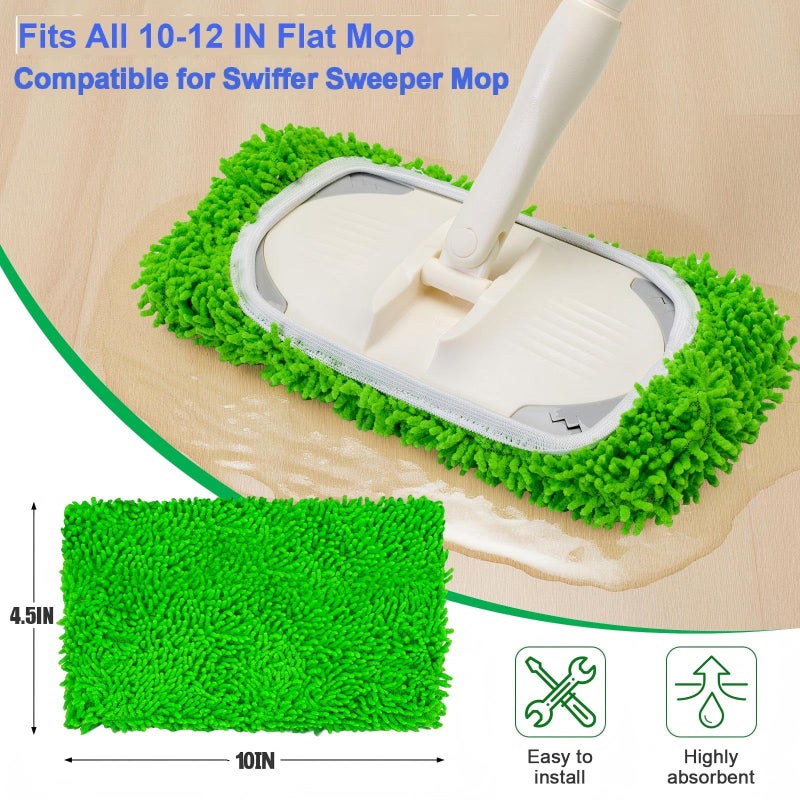 Vickorpen Mop Pads for Swiffer Sweeper Reusable Mop Dry Wet Mop Pad Refills Microfiber Replacement Sweeping Cloths Floor Cleaning Mopping Pad (5PCS) - Image 2