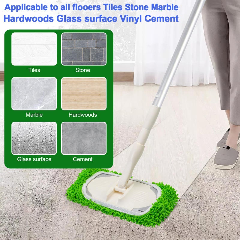 Vickorpen Mop Pads for Swiffer Sweeper Reusable Mop Dry Wet Mop Pad Refills Microfiber Replacement Sweeping Cloths Floor Cleaning Mopping Pad (5PCS) - Image 3