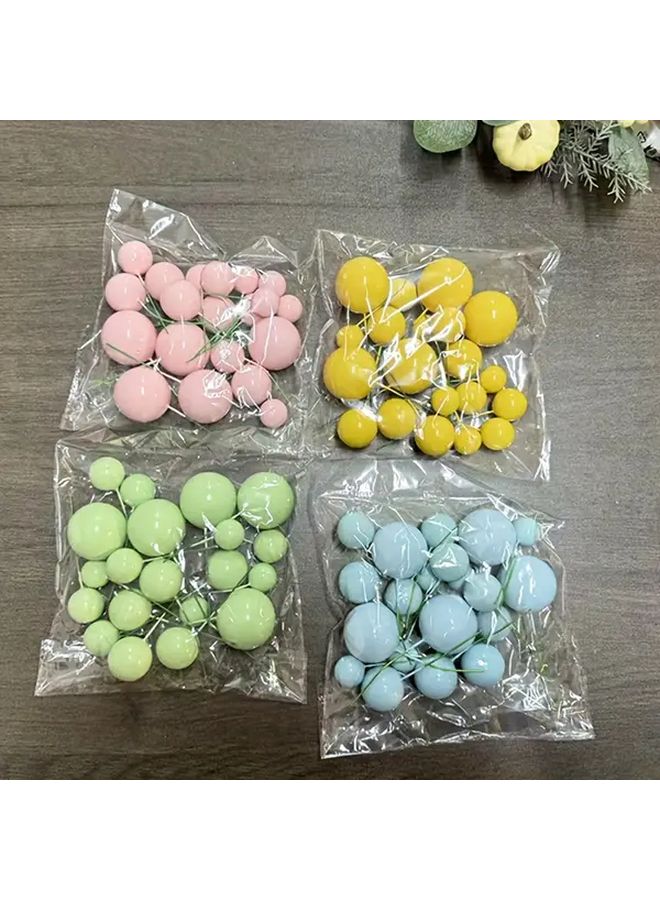 Yellow Cake Decorations 18 Pcs Cake Toppers Mixed Sizes For Wedding Birthday Party - Image 4