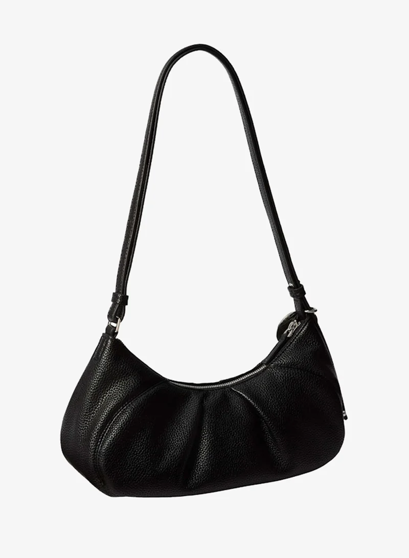 Calvin Klein  Plaque Charm Pebble Grain Crossbody Bag for Women | Best Price UAE
