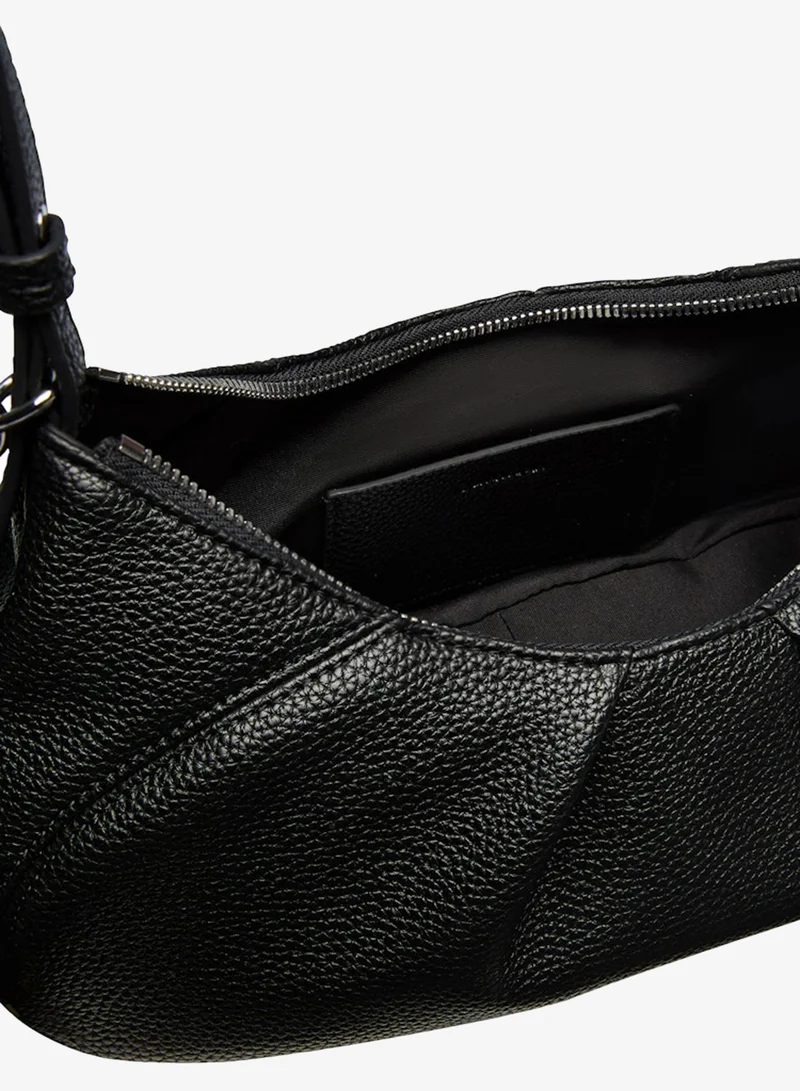 Calvin Klein  Plaque Charm Pebble Grain Crossbody Bag for Women | Best Price UAE