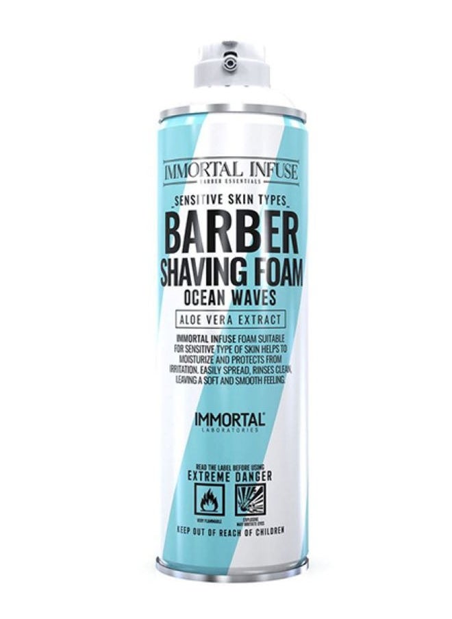 Immortal Immortal Infuse Barber Amouage Ocean Shaving Foam with Aloe Vera for Sensitive Skin 500 ml  - Image 1