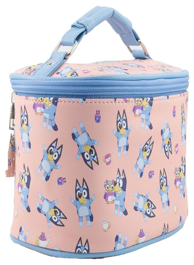 فاست فوروورد حقيبة مكياج بلووي - منظم مكياج، حقيبة أدوات تجميل للسفر للنساء والفتيات | حقيبة مستحضرات تجميل لطيفة، حقيبة سفر للأطفال، حقيبة سفر، حقيبة أدوات تجميل للنساء، تخزين المكياج | للأعمار من 3 سنوات فما فوق - Image 1