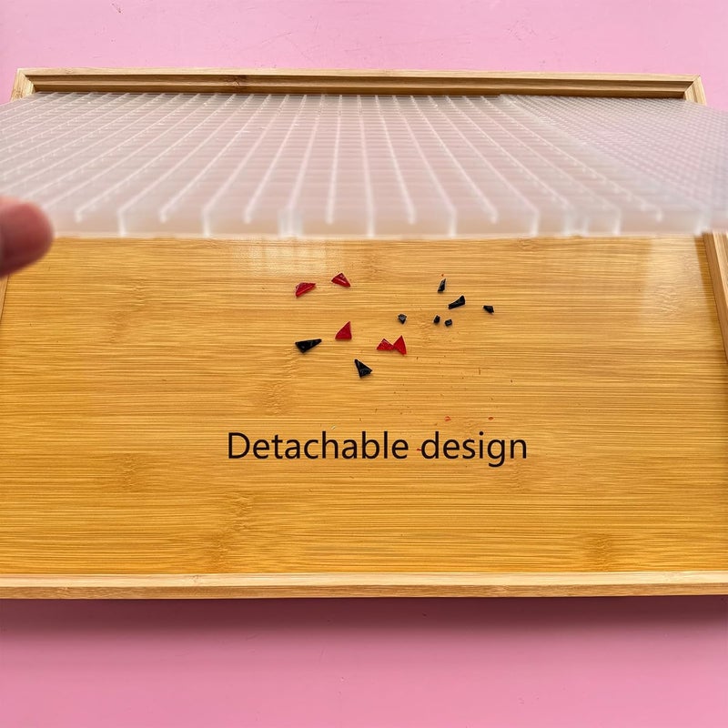 لوح تقطيع الزجاج الملون مقاس 17" × 12"، تصميم ذو طبقتين قابل للفصل، مثالي لعمليات التسجيل والقطع، يلتقط شظايا الزجاج، من مستلزمات أدوات قطع الزجاج (متوفر بنوع واحد من الشبكات: بيضاء). - Image 3