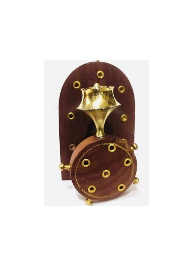 Generic - Zebees Incense Holder, made with Wood and Brass Wall Hanging Home decor - Image 1