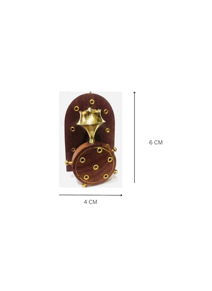 Generic - Zebees Incense Holder, made with Wood and Brass Wall Hanging Home decor - Image 1
