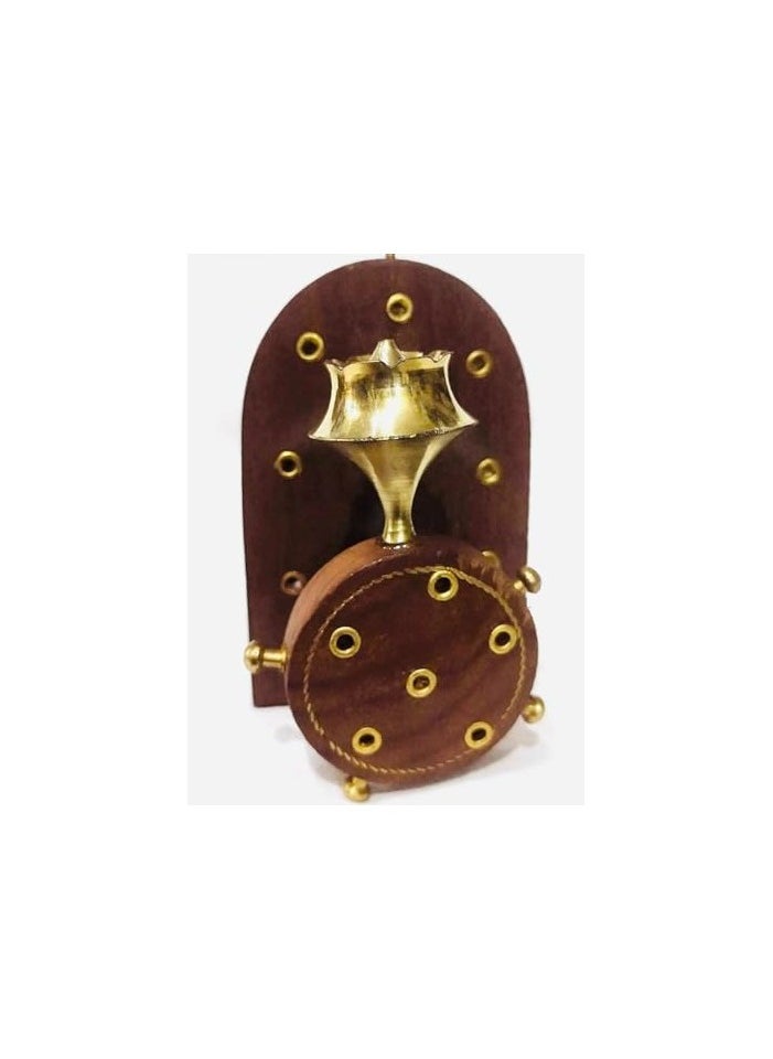 Generic - Zebees Incense Holder, made with Wood and Brass Wall Hanging Home decor - Image 1