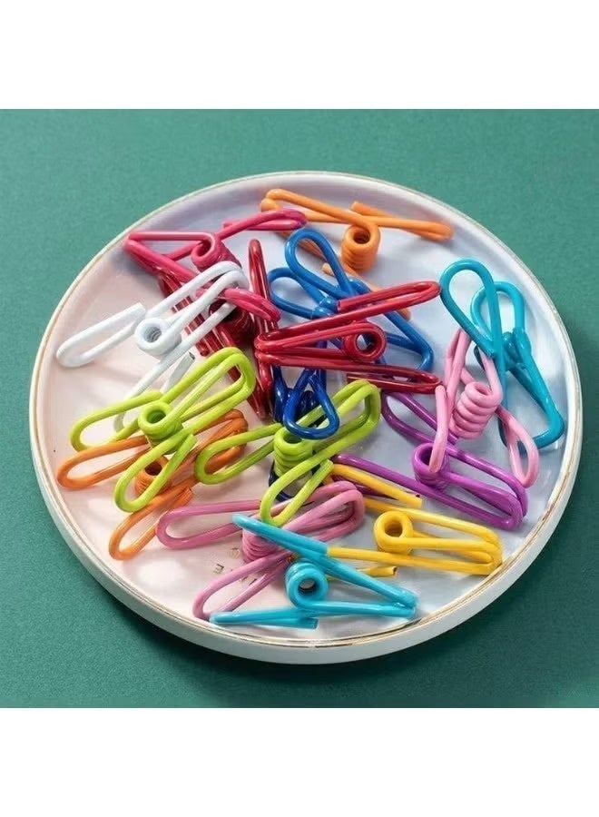 Small, multi-colored metal clips — strong and durable for organizing papers, files, and everyday use at home and the office; suitable for all tasks and in cheerful colors - 48 pieces - Image 5