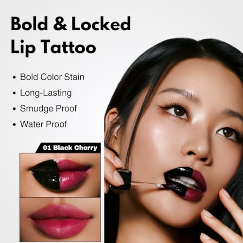 MILKTOUCH Black Peel Off Lip Tattoo LongLasting Matte Lip Waterproof TransferProof Highly Pigmented StayOnAllDay Lip Tint Stain 45g 05 Black Fig - Image 3