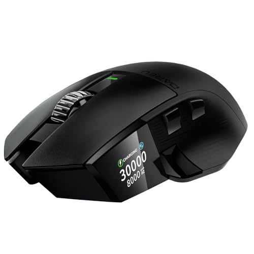 DAREU A980PROMAX Wireless Gaming Mouse-4K/8K Polling-30K DPI Optical Sensor-0.85' TFT Color Display-Magnesium Alloy Buttons-2.4G Wireless/BT/USB Connectivity-Nano Receiver Included - Image 1