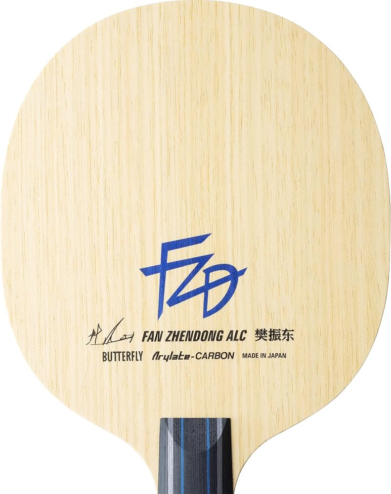 Butterfly Fan Zhendong ALC Table Tennis Blade - Professional Table Tennis Blade - Available in Flared, Straight, and Chinese Penhold Handle Styles - Made in Japan - Image 2
