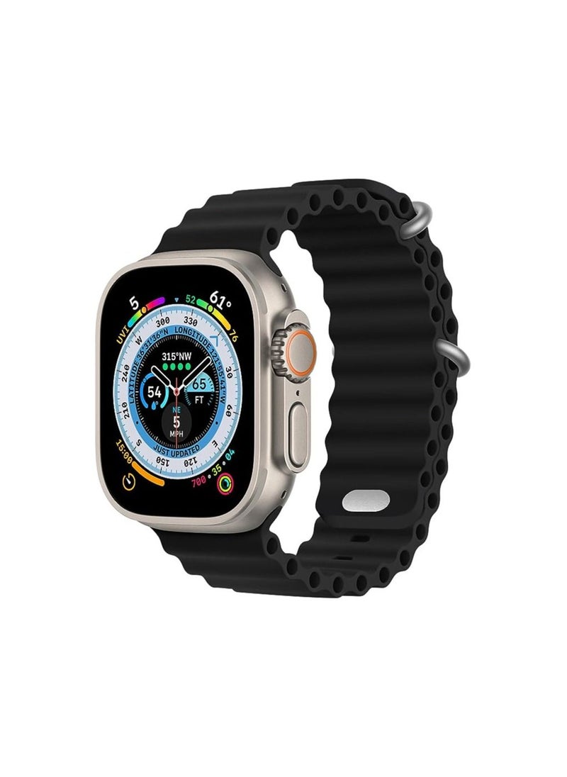 Generic Watch Ultra 49mm 45mm 44mm 42mm Waterproof Soft Silicone Sport Wristbands Replacement Strap iWatch Ultra SE 8 7 6 5 4 3 2 1  - Image 1