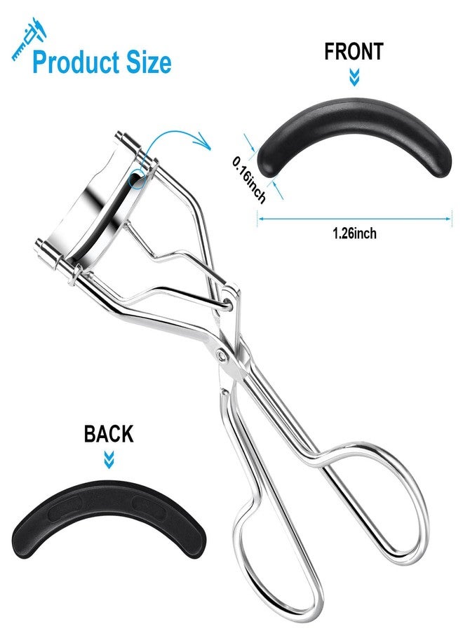 Cakvank 100Pack Eyelash Curler Refills, High Elasticity Silicone Rubber Eye Lash Curler Refills, Suit for Universal Eyelash Curlers, Black - Image 2